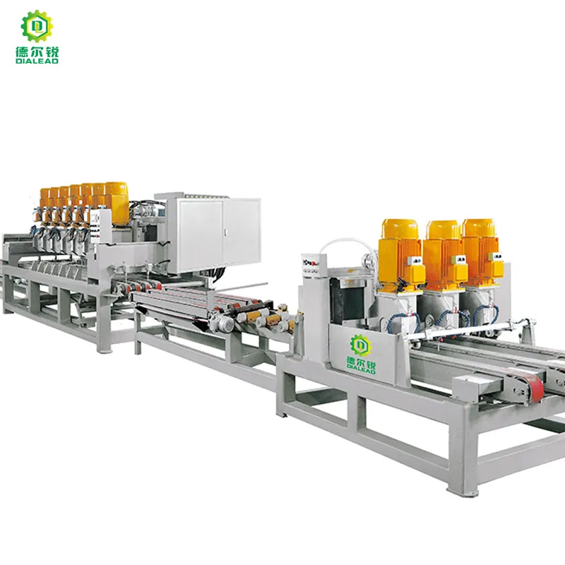 Linea di produzione automatica per tagliatrice di bordi per lastre Tagliatrice automatica per bordi di piastrelle in granito, marmo, pietra, sega per lastre
